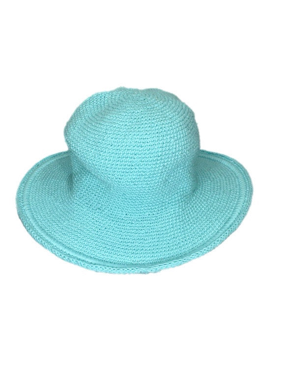 Kids cotton crochet hat - 27cm diameter - various