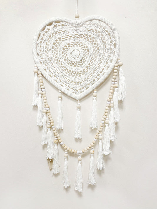 Heart dreamcatcher - width 32cm - various colours