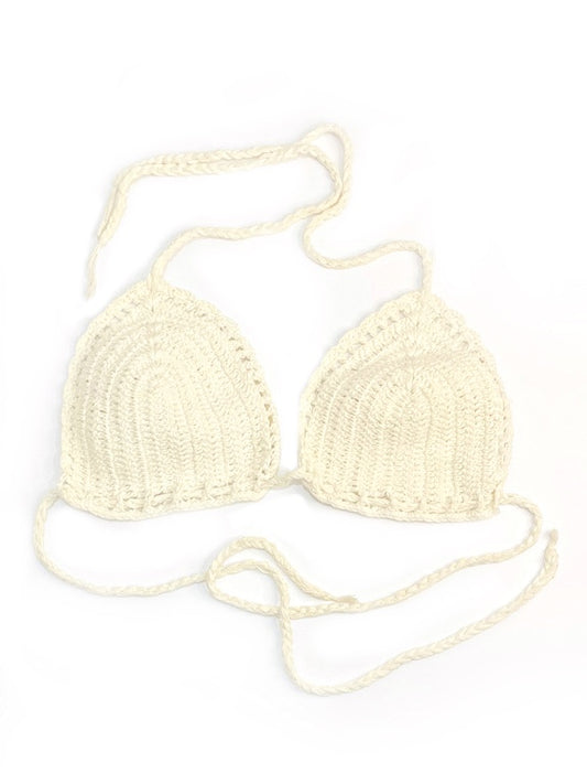 ❤ Triangle crochet basic bikini top