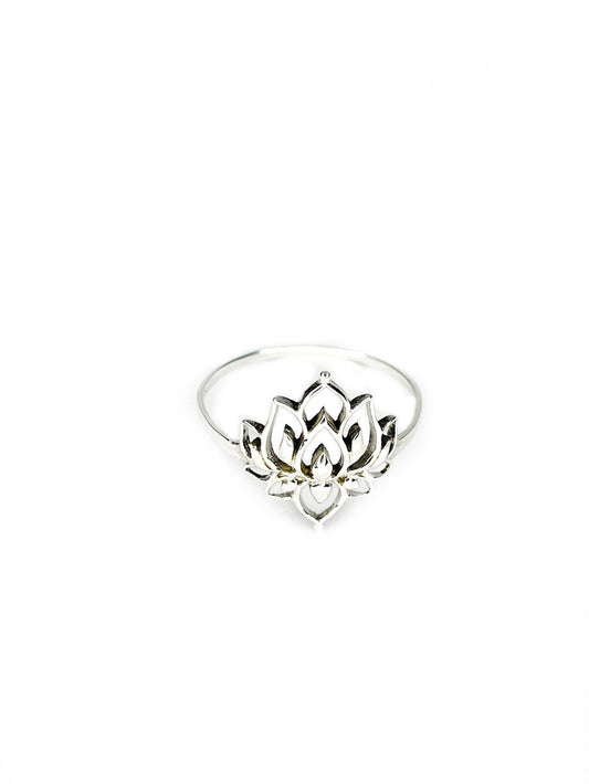 Lotus silver ring