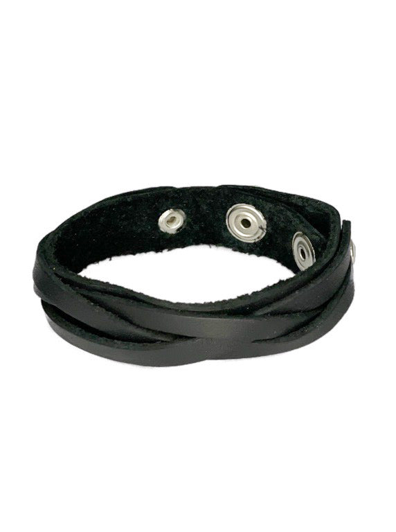 Woven Genuine Leather Bracelet - various colours