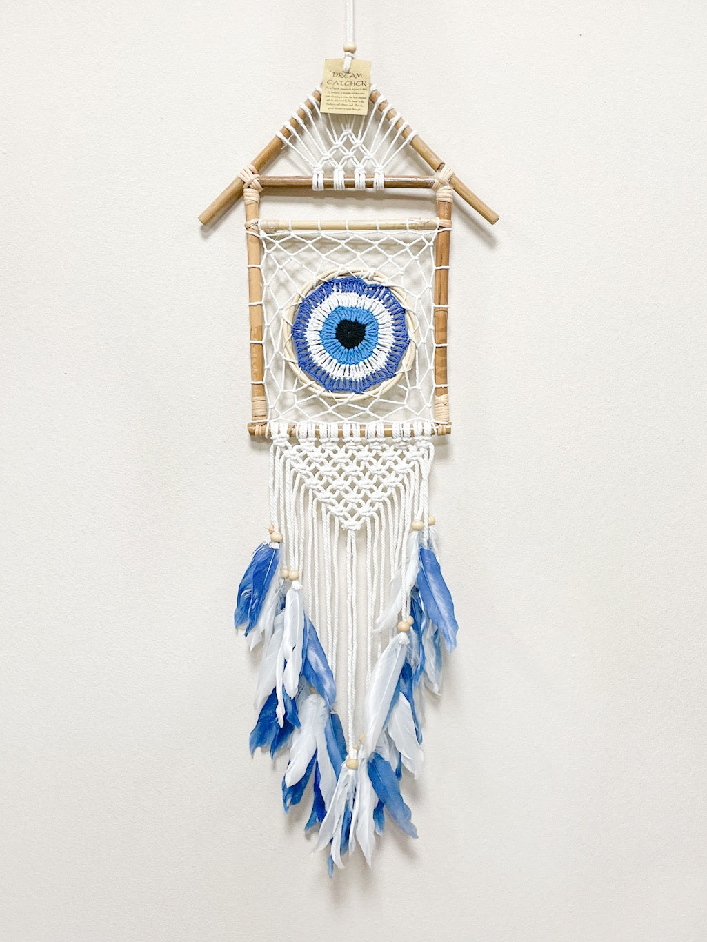 Macrame house dreamcatcher - width 25cm - various colours