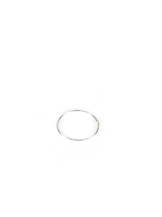 Plain band silver ring