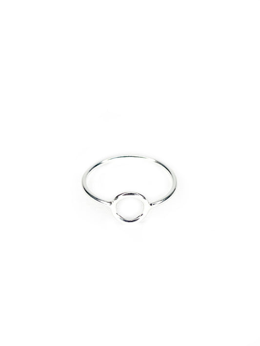 Circle silver ring