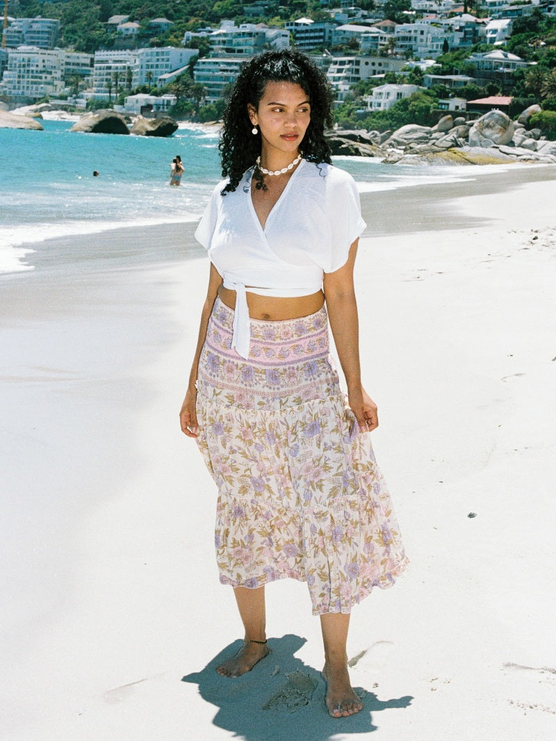 ❤3/4 tiered skirt - various prints