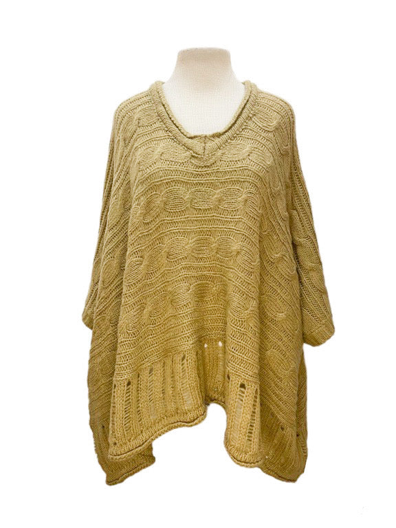 Jumper - boxy v-neck cable - various colours