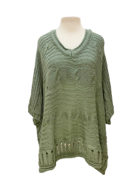 ❤Jumper - boxy v-neck cable - various colours