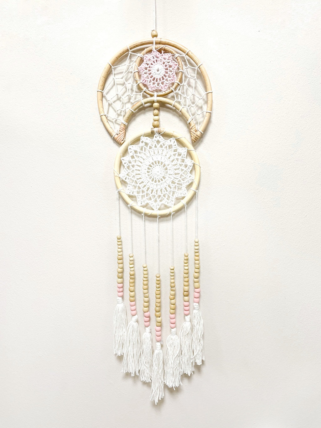 Moon and sun dream catcher - 22cm wide - various colours