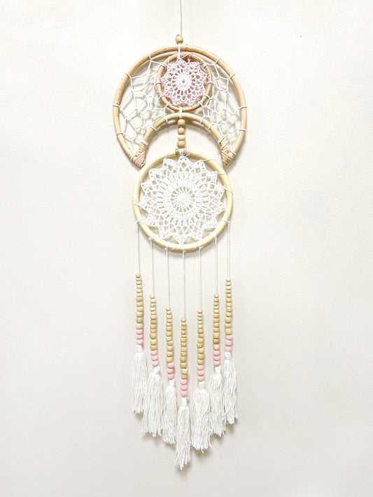 Moon and sun dream catcher - 22cm wide - various colours