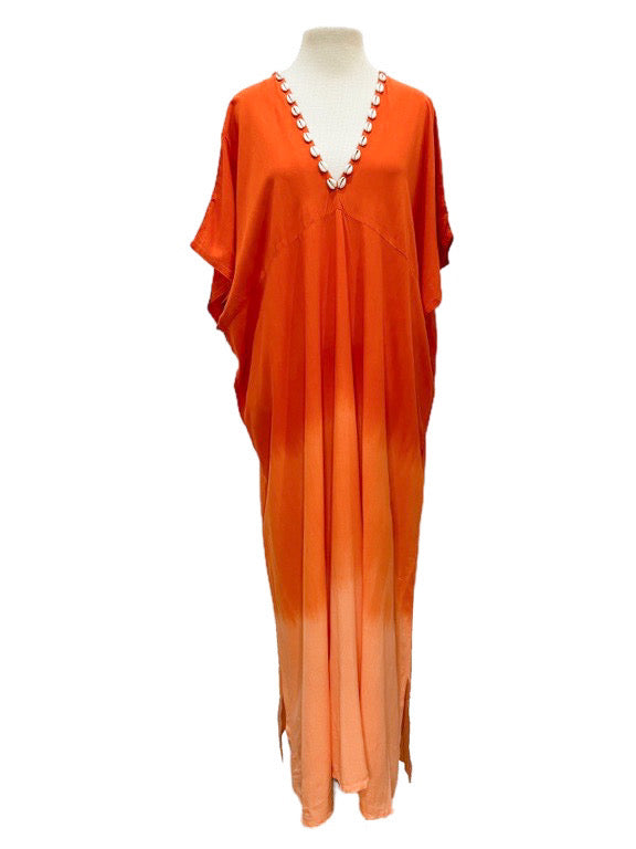 Giorgia ombre dress with cowry trim - various colours