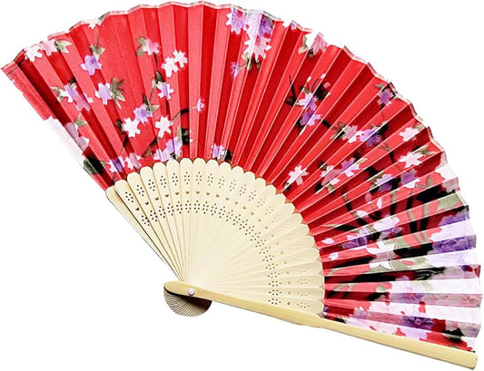❤ Hand held fabric and wooden fan