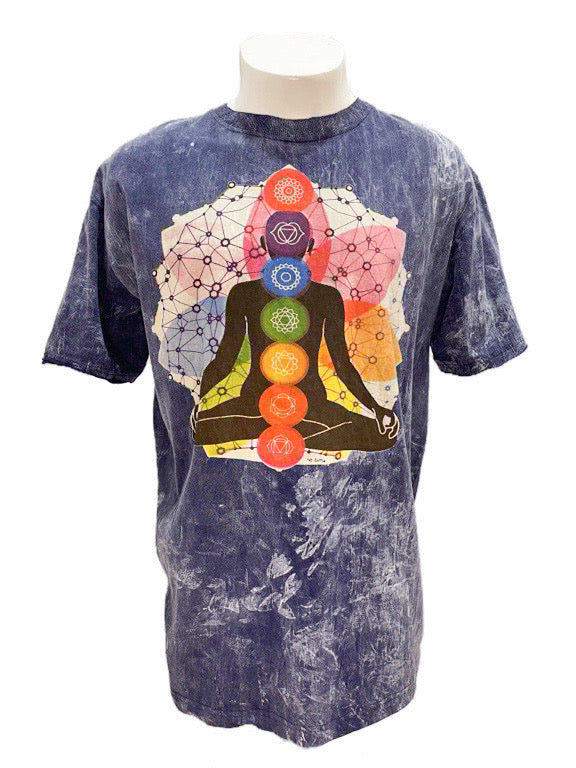 "Chakra" cotton tee shirt - various colours - XXL 62cm 1/2 chest