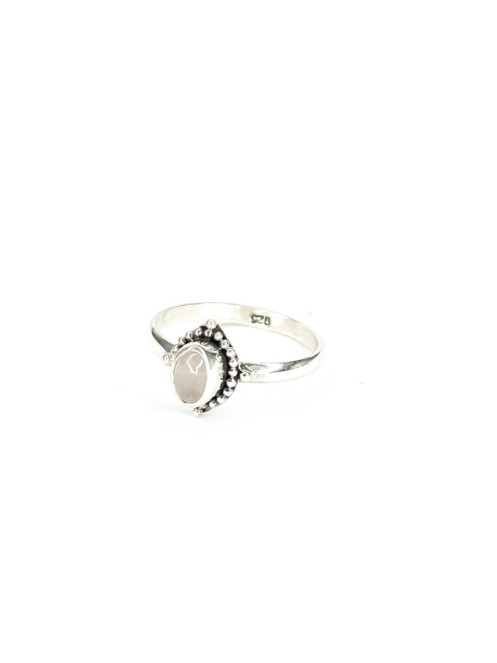 ❤Oval moonstone 5mm silver ring