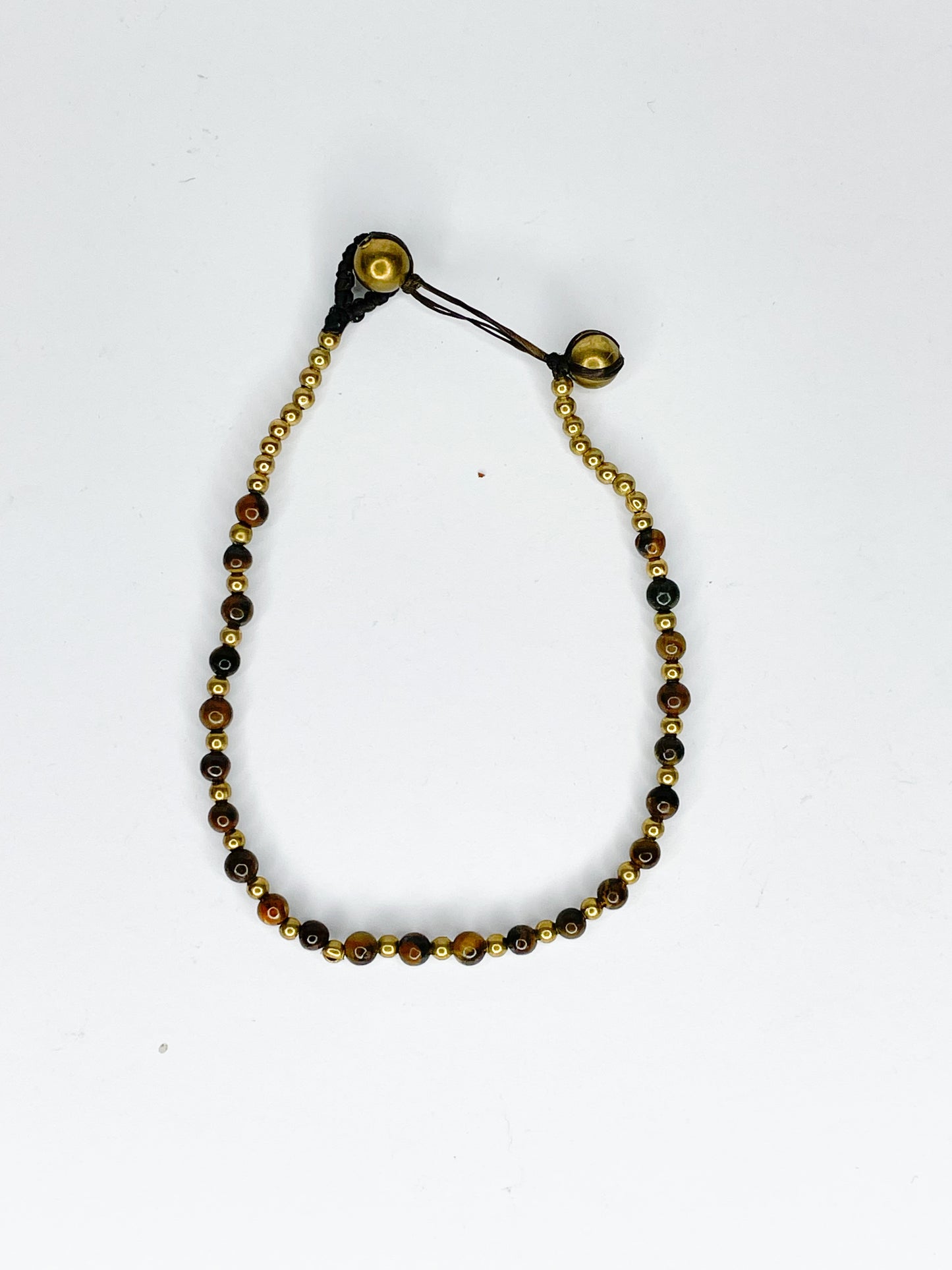 ❤Stone and brass beaded bracelet - various colours