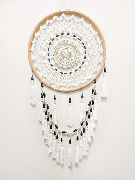 ❤ Crochet dreamcatcher shell flower large - 52cm diameter - various colours