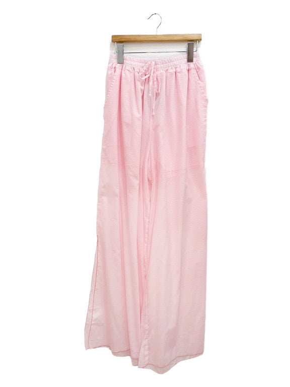 Light-weight cotton pant with side slits and shorts lining - various colours