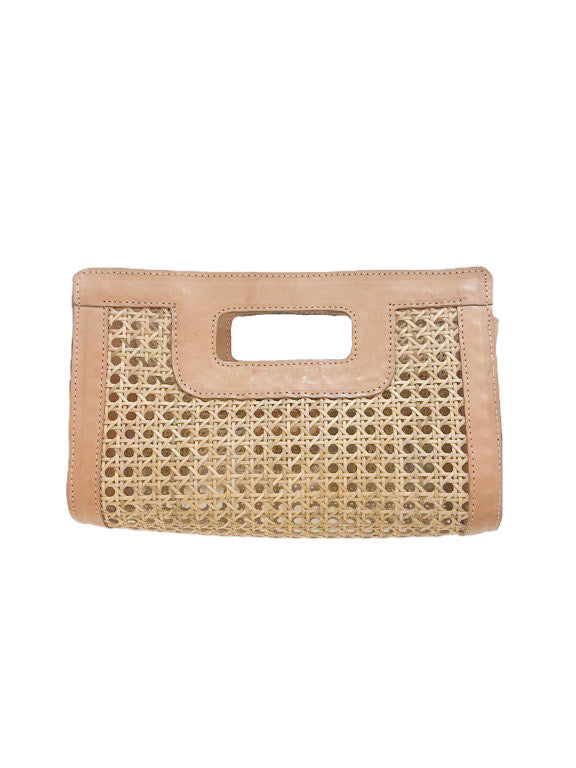 Rattan Webbing Bag with Leather Trim: Elegant and Versatile