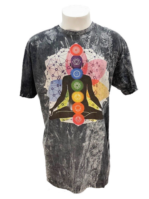 "Chakra" cotton tee shirt - various colours - XXL 62cm 1/2 chest