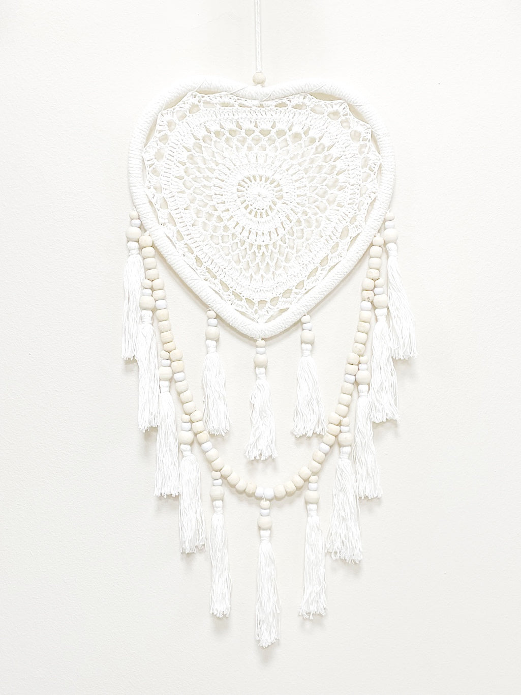 Heart dreamcatcher - 26cm diameter - various colours