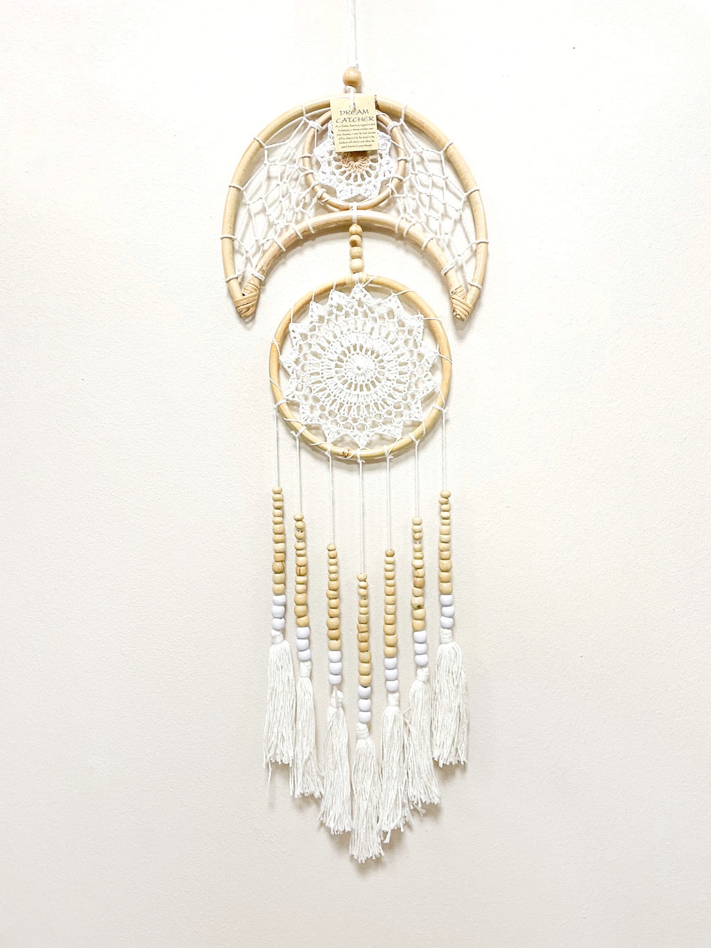 Moon and sun dream catcher - 22cm wide - various colours