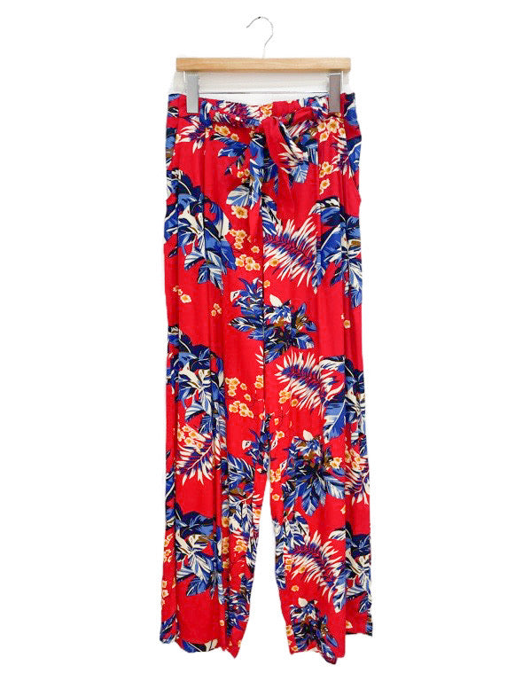 Tali long pant printed & plain with tie belt - various prints and white