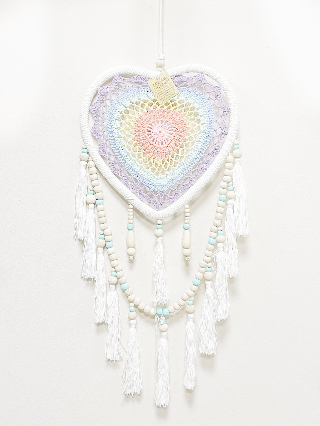 Heart dreamcatcher - 26cm diameter - various colours