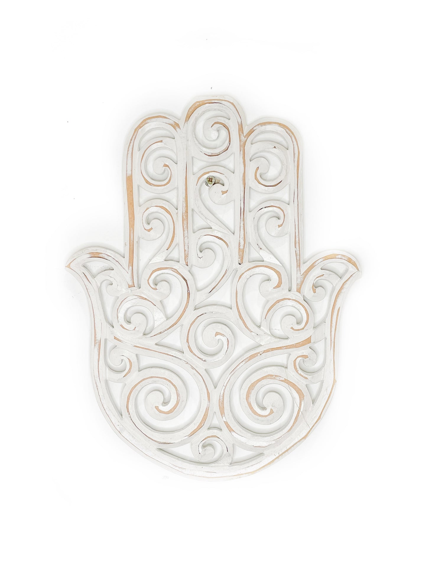 Wooden Hamsa wall hanging 39cm - various