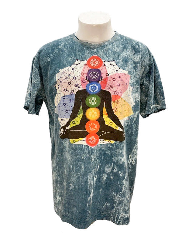 "Chakra" cotton tee shirt - various colours - XXL 62cm 1/2 chest