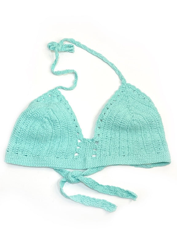 Crochet bikini top with under bust band - various colours