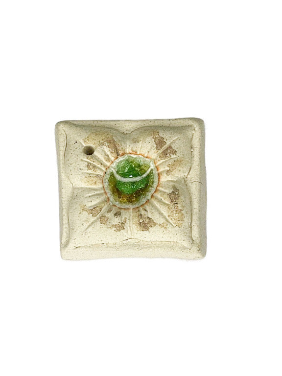 Incense Holder Natural Ceramic with glass - Various