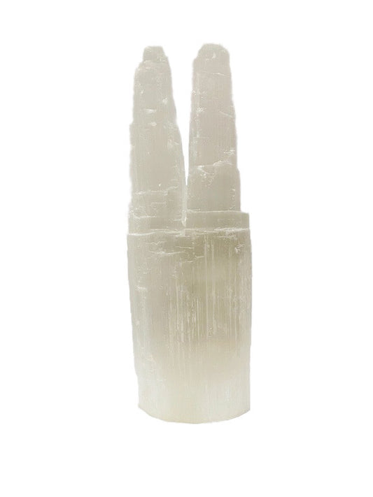 Selenite 30cm double tower