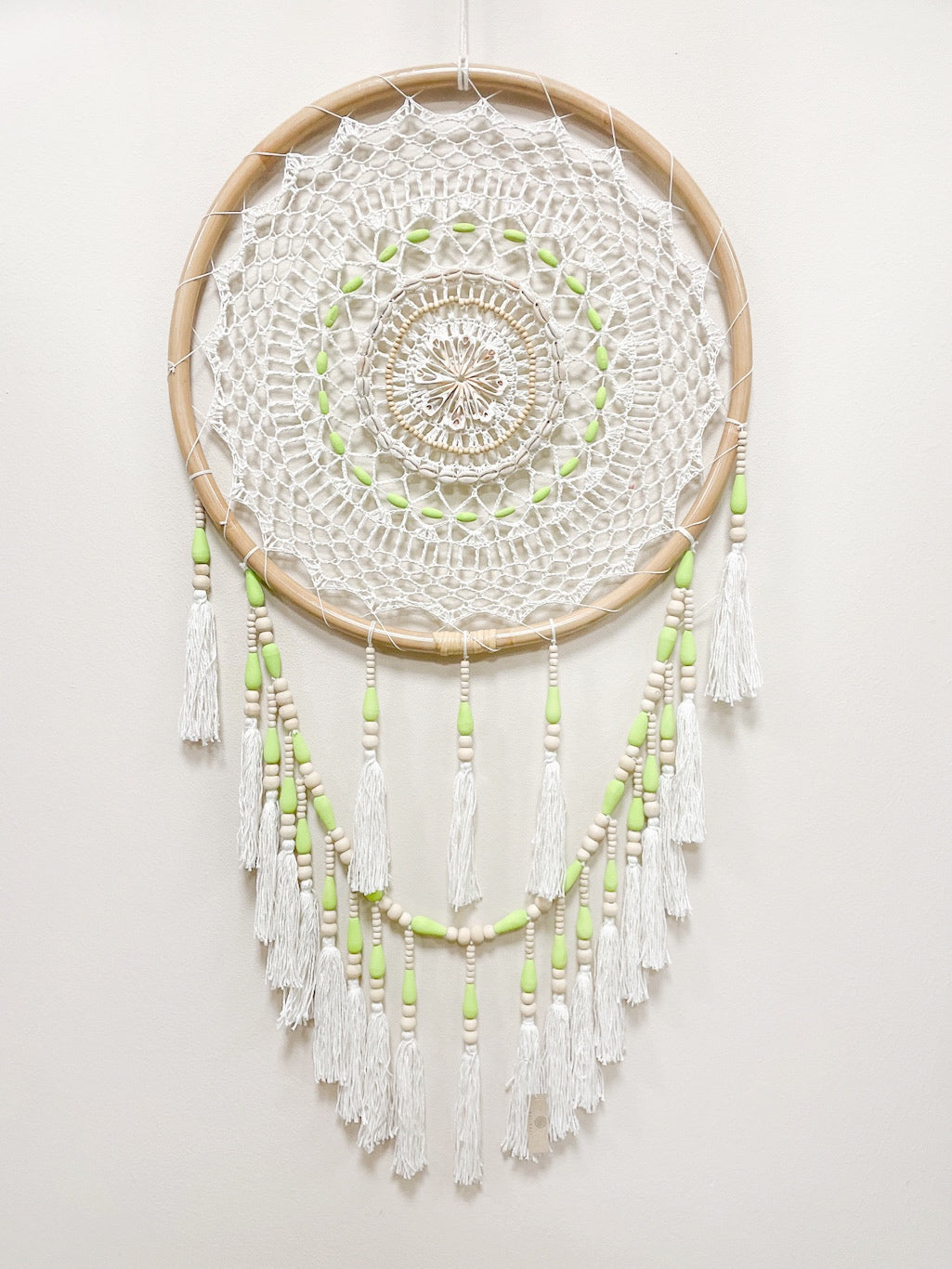 Crochet dreamcatcher shell flower large - 52cm diameter - various colours