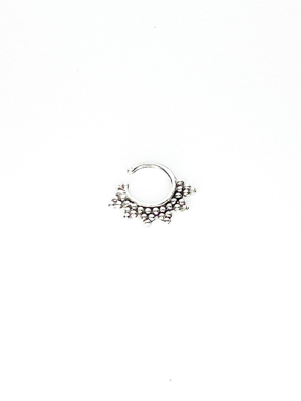 Faux helix piercing silver earrings