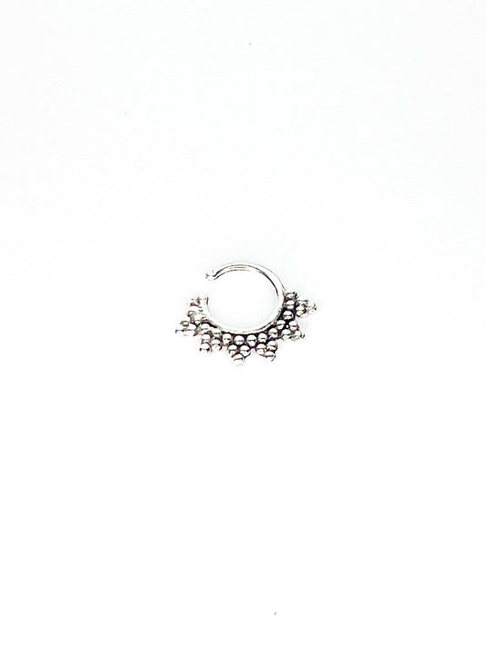 Faux helix piercing silver earrings