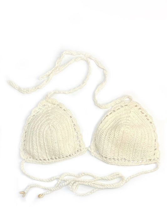❤ Triangle crochet bikini top
