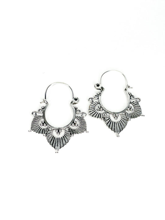 Silver earrings 33 x 25mm