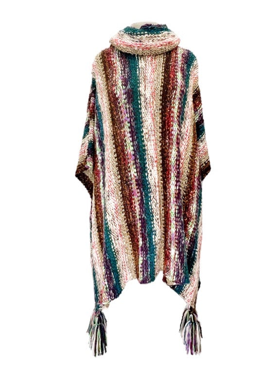 ❤Multi colour roll neck poncho - various