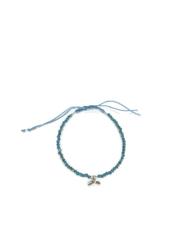 Crystal bracelet with whale tale