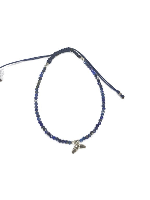 Crystal bracelet with whale tale