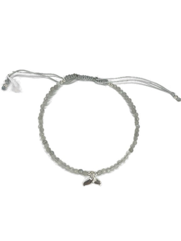 Crystal bracelet with whale tale