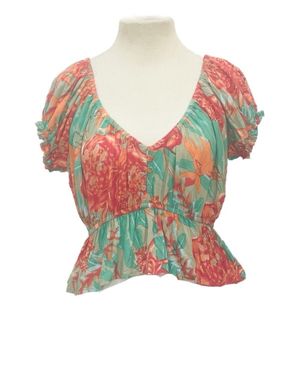 Off the shoulder top with buttons - various