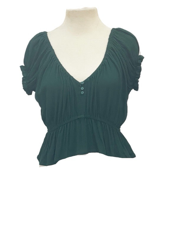 Off the shoulder top with buttons - various