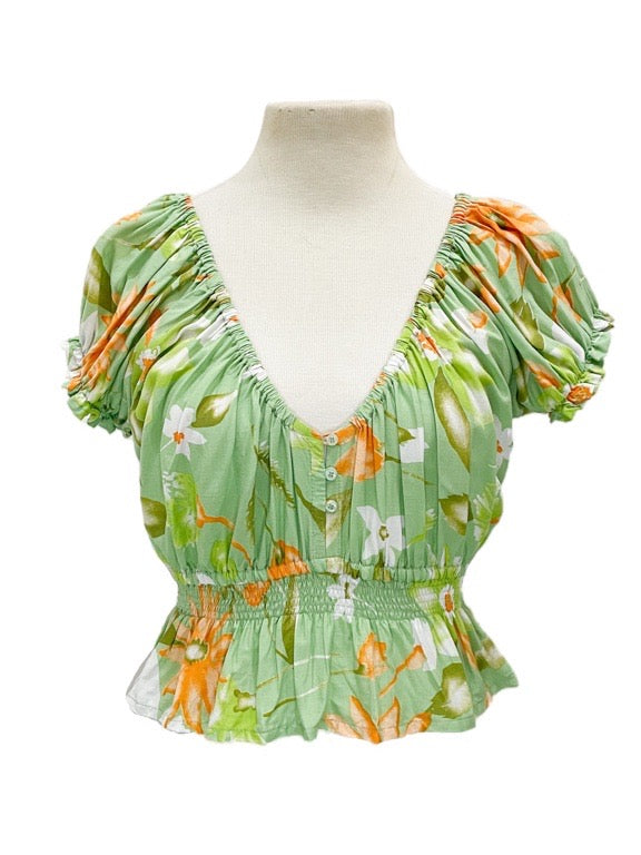 Off the shoulder top with buttons - various