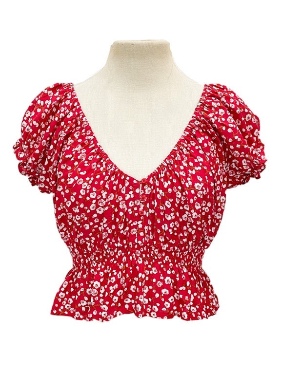 Off the shoulder top with buttons - various