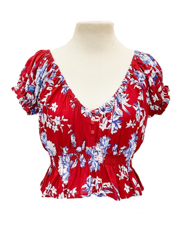 Off the shoulder top with buttons - various