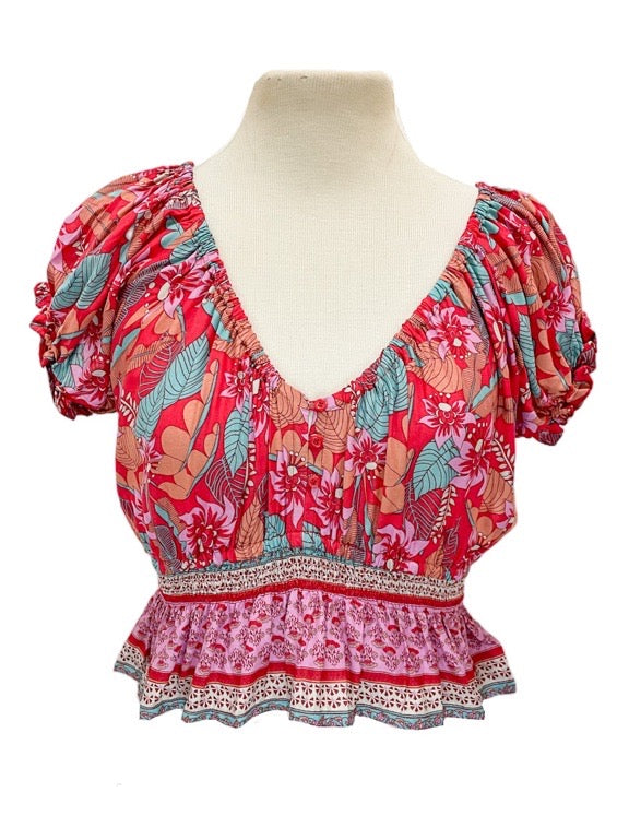 Off the shoulder top with buttons - various