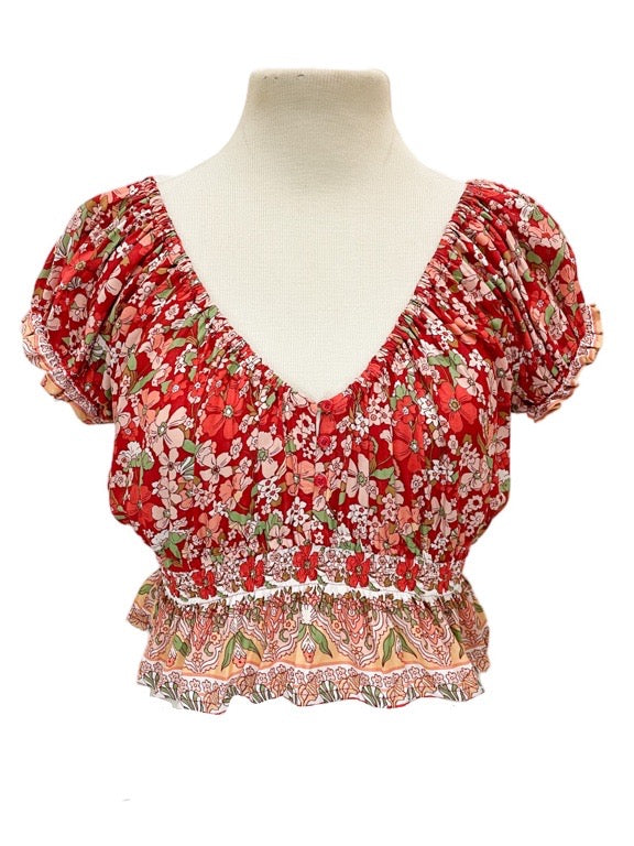 Off the shoulder top with buttons - various