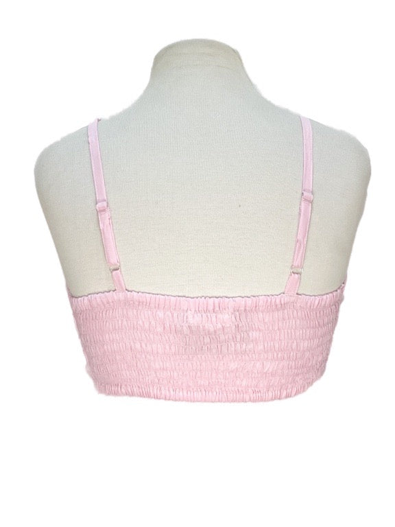 Front tie bra top plain colours - various