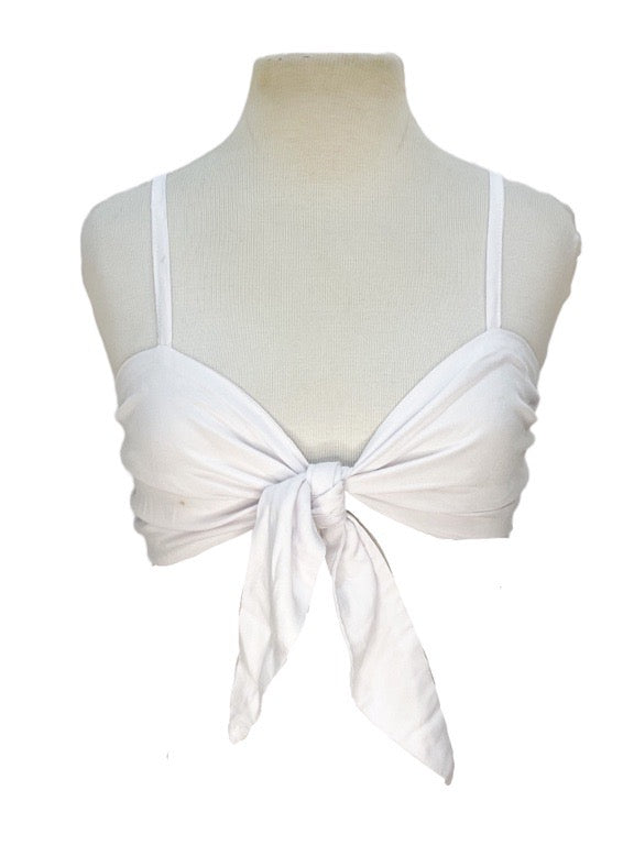 Front tie bra top plain colours - various