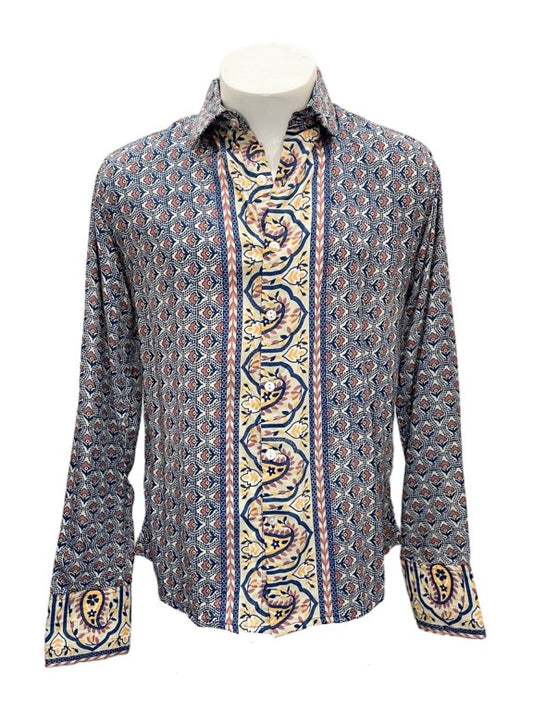 Long Sleeve Rayon Voile Shirt: Classic and Refined